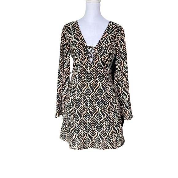 Free People - NWT Gia Shift Mini Black
Combo Dress Cotton Bell Sleeve Sz XS - Picture 3 of 10
